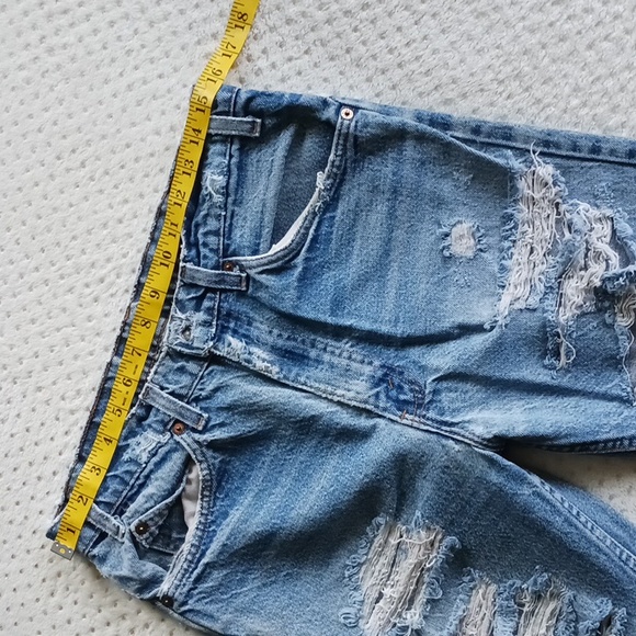 Vintage 517 distressed bootcut light wash Jeans orange tab & gorgeous - Picture 4 of 16